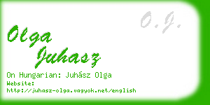 olga juhasz business card