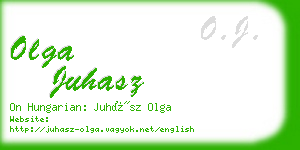 olga juhasz business card